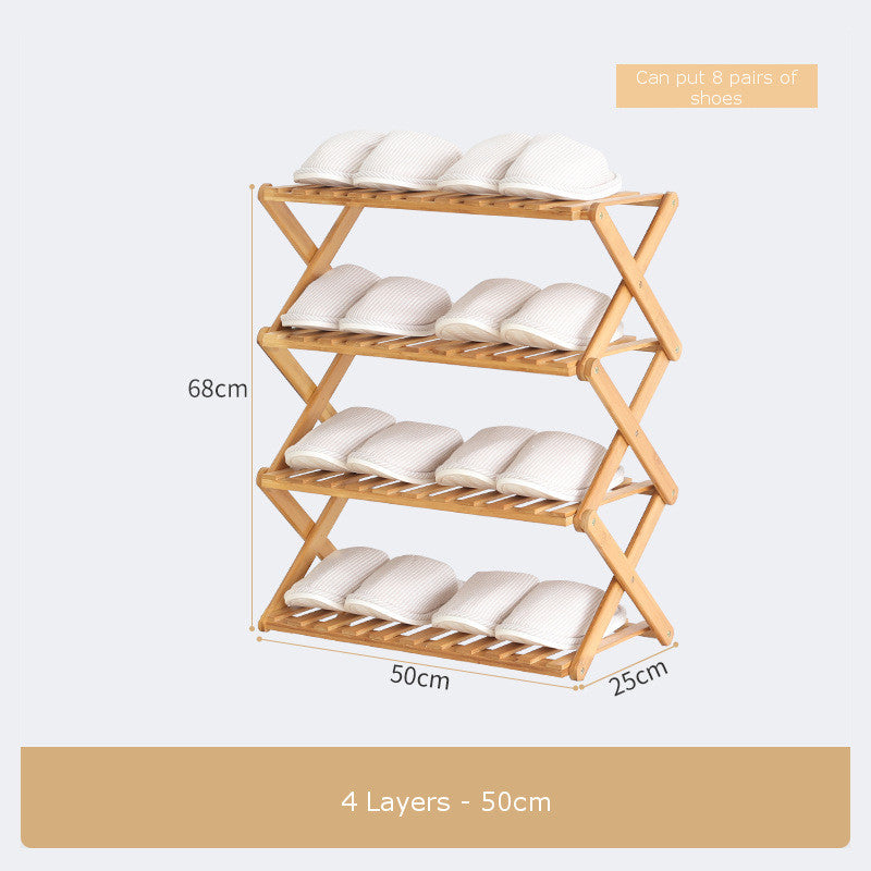 Bamboo Folding Shoe Rack