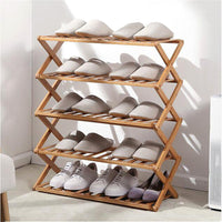 Thumbnail for Bamboo Folding Shoe Rack