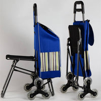 Thumbnail for Foldable Shopping Trolley with Seat