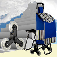 Thumbnail for Foldable Shopping Trolley with Seat