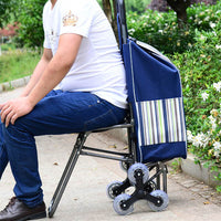 Thumbnail for Foldable Shopping Trolley with Seat