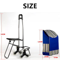 Thumbnail for Foldable Shopping Trolley with Seat