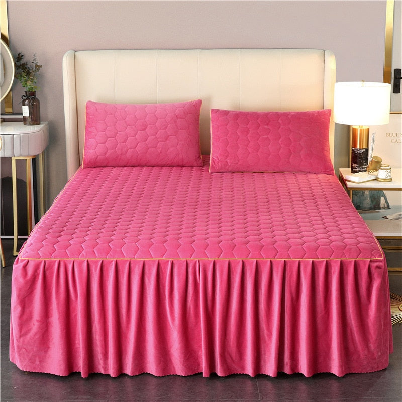 Luxury Quilted Bed Skirt