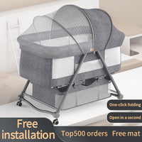 Thumbnail for Foldable Crib Baby Cradle