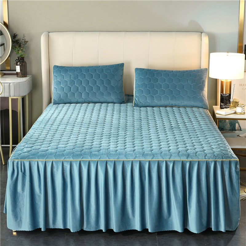 Luxury Quilted Bed Skirt