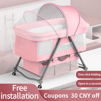 Thumbnail for Foldable Crib Baby Cradle