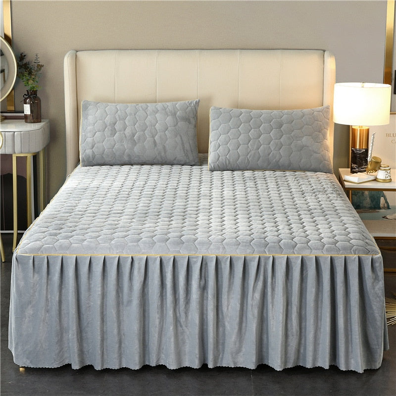 Luxury Quilted Bed Skirt