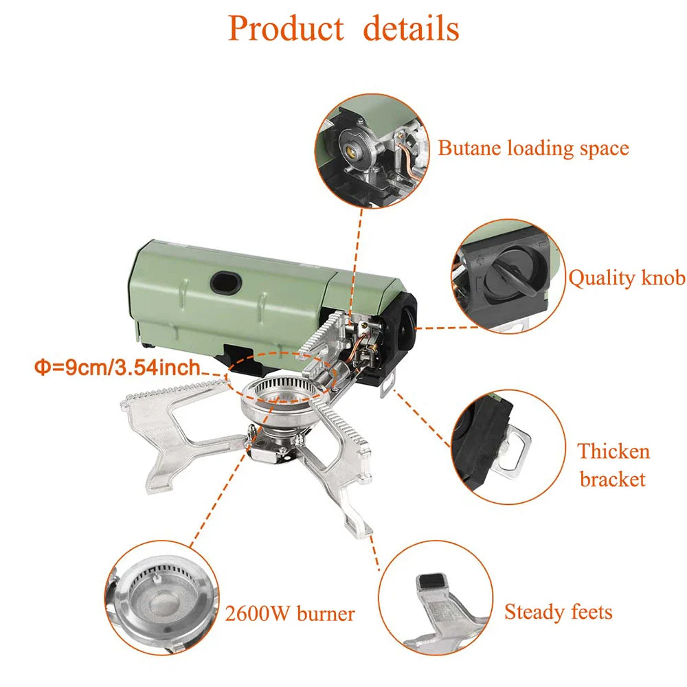 2600W Folding Camping Gas Stove