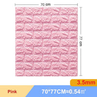 Thumbnail for 10Pcs 3D Brick Wall Sticker