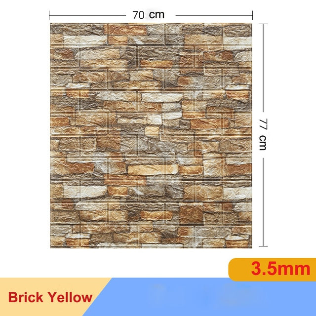 10Pcs 3D Brick Wall Sticker