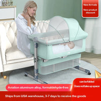 Thumbnail for Foldable Crib Cradle Bed