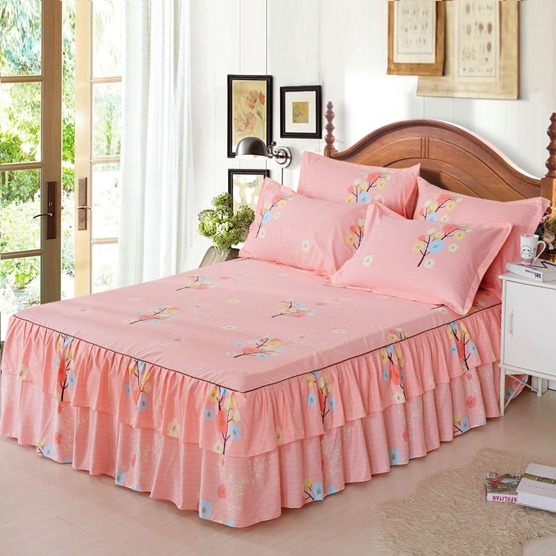 Bed Skirt Printed Flower