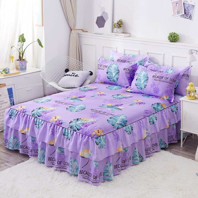 Bed Skirt Printed Flower