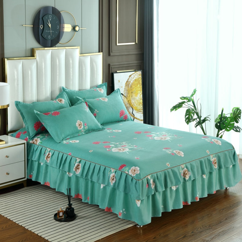 Bed Skirt Printed Flower