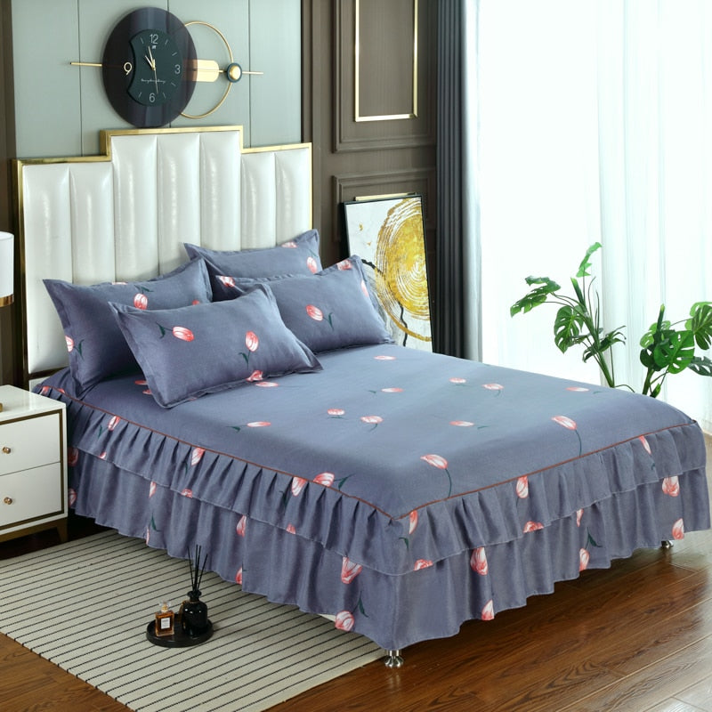 Bed Skirt Printed Flower