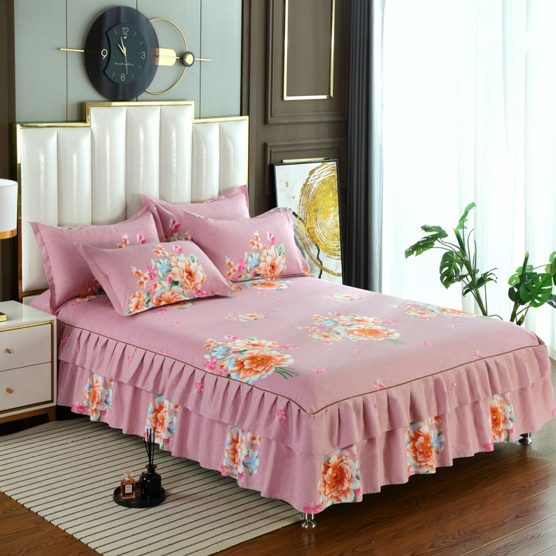 Bed Skirt Printed Flower