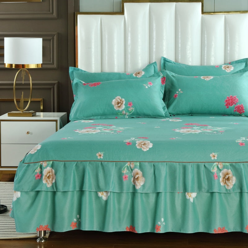 Bed Skirt Printed Flower