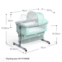 Thumbnail for Foldable Crib Cradle Bed