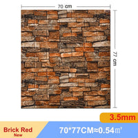 Thumbnail for 10Pcs 3D Brick Wall Sticker