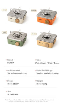 Thumbnail for 2800W High Firepower Portable Camping Gas Stove