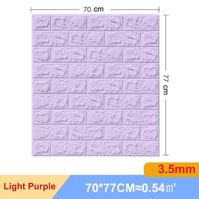 10Pcs 3D Brick Wall Sticker