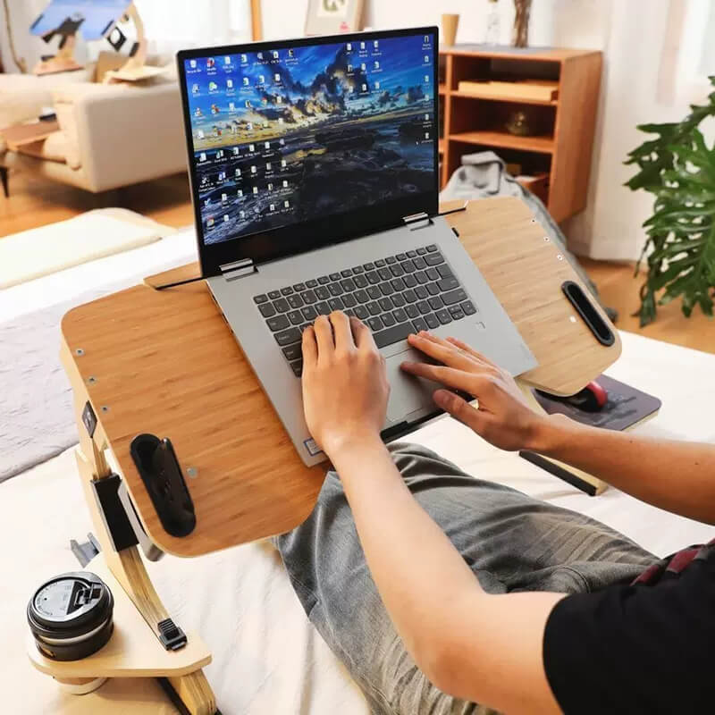 Wood Adjustable Folding Computer Desk