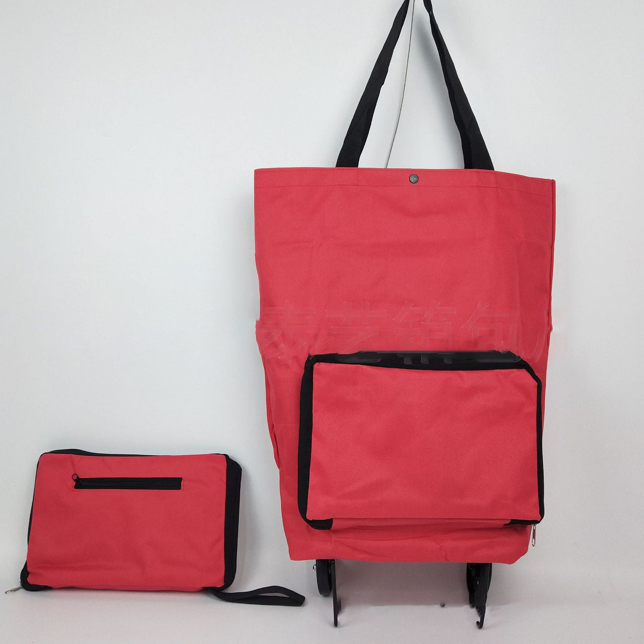 Folding shopping bag trolley